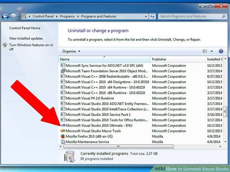 uninstall microsoft visual basic for applications 7.1