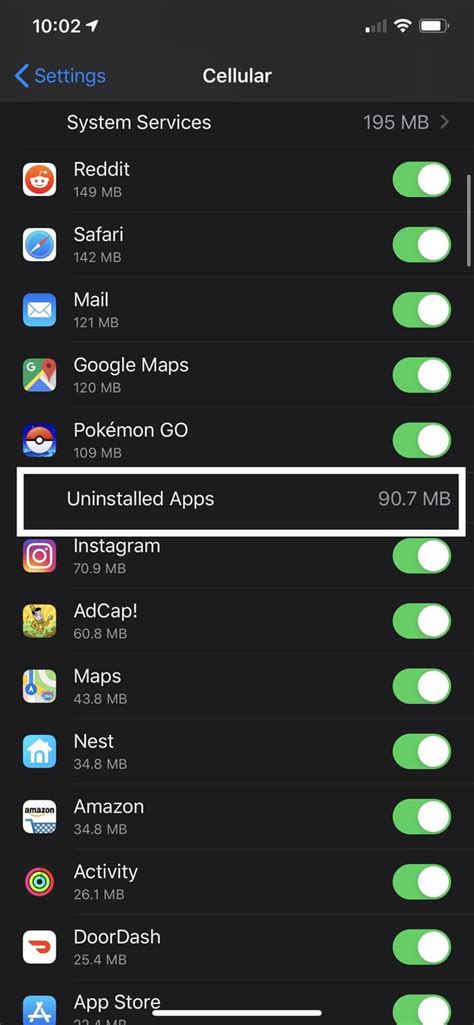 uninstalled apps using data reddit