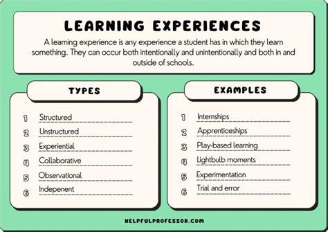 unique experiences examples for students