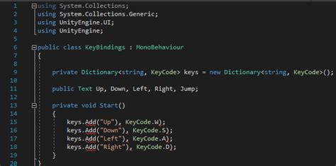unity keycode list
