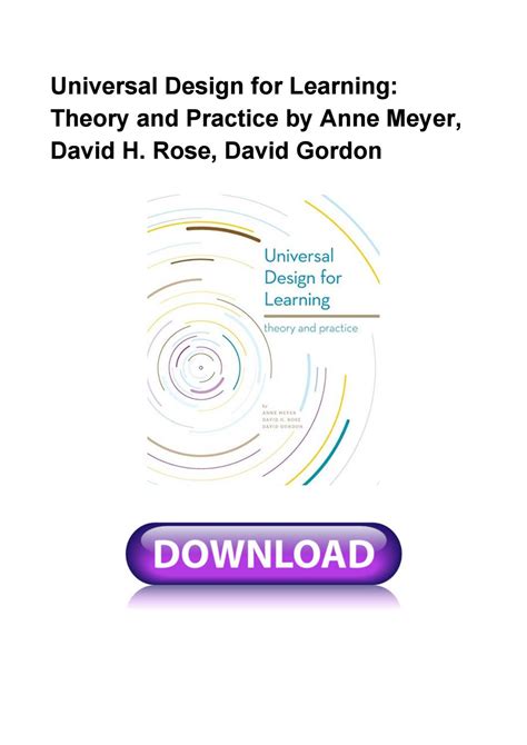 universal design for learning theory and practice pdf