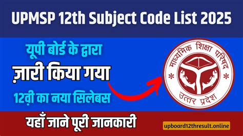 up board subject code list pdf