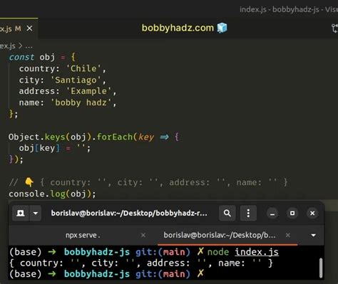 update object values in javascript