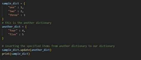 update value to dictionary python