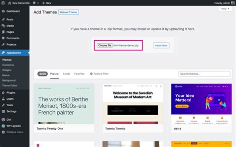 upload divi theme to wordpress