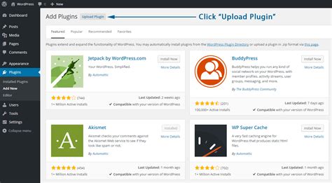 upload plugin to wordpress