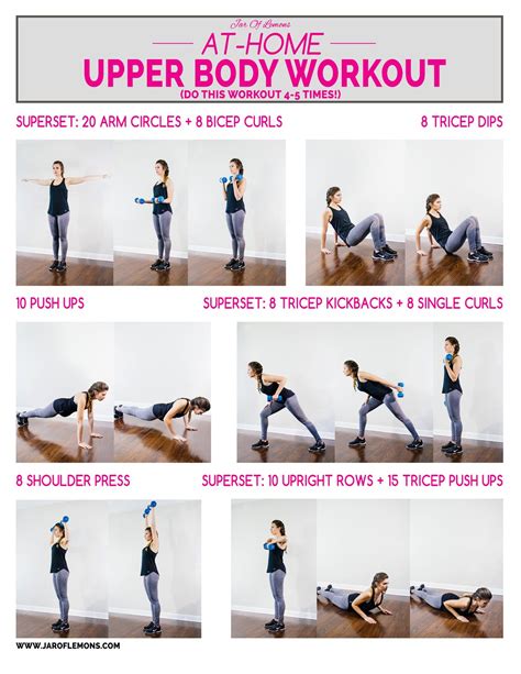upper body exercises with weights at home