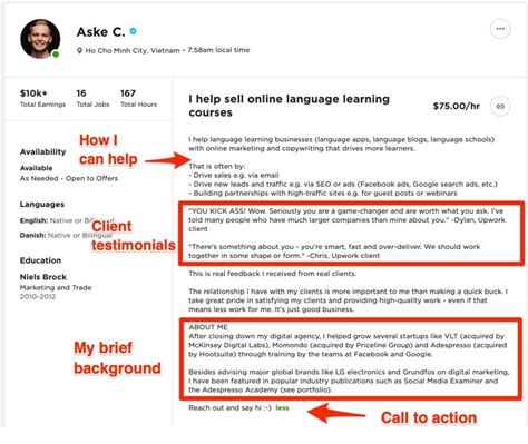 upwork project example