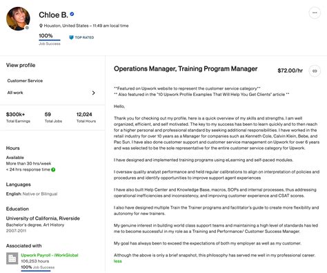 upwork project sample