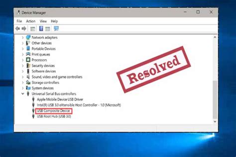 usb composite device driver error code 10