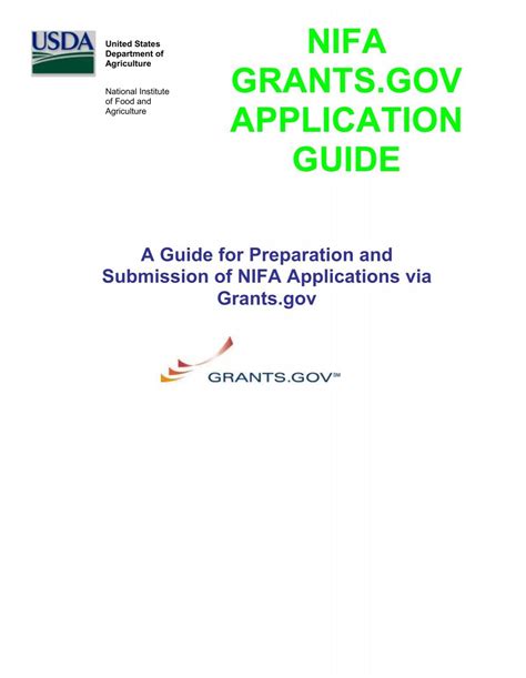 usda grants gov application guide