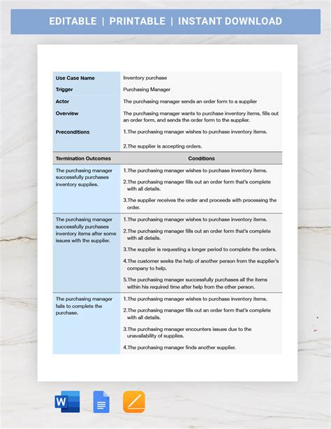 use case definition template