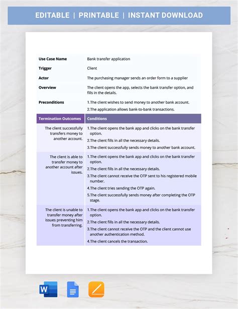 use case template google docs