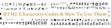use character in html