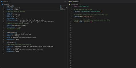 use config file in python