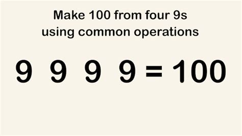 use four 9s to get to 100