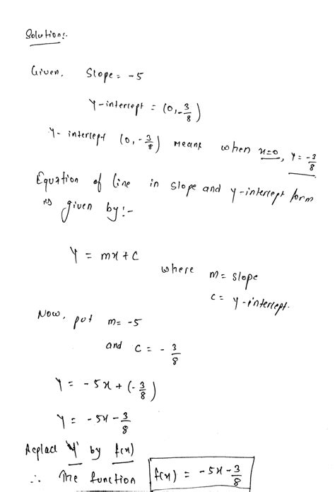 use function notation to write the equation of the line