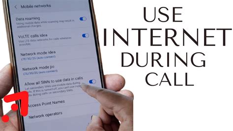 use internet while on call android