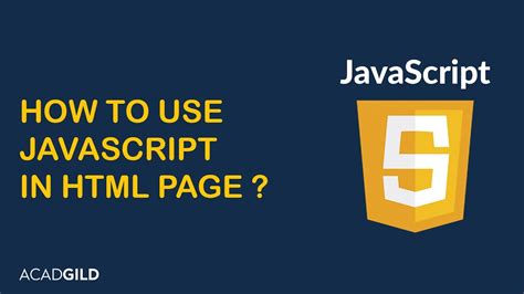 use javascript in html