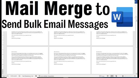 use mail merge to send bulk email messages with attachment