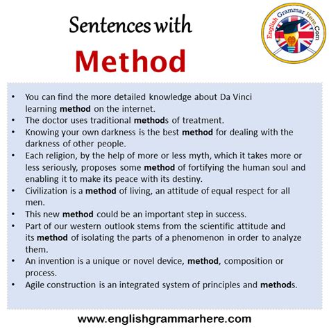 use method in a sentence