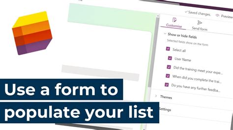 use ms forms to populate sharepoint list