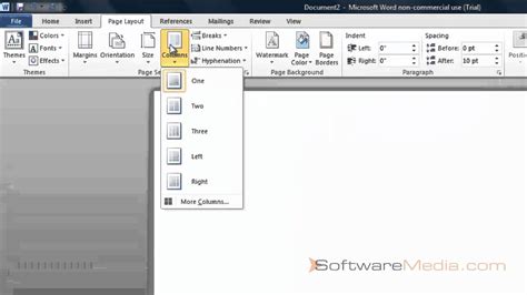 use of page layout in ms word