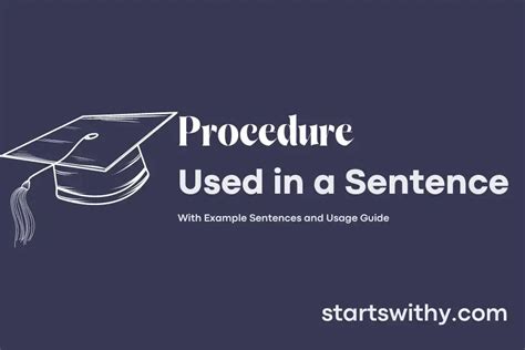 use procedure in a sentence