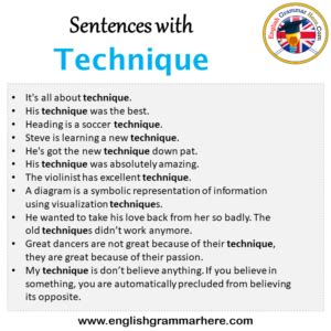 use the word technique in a sentence
