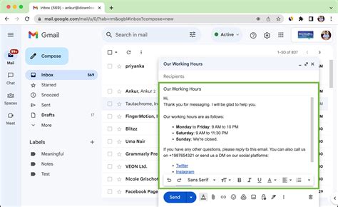 use work email on gmail