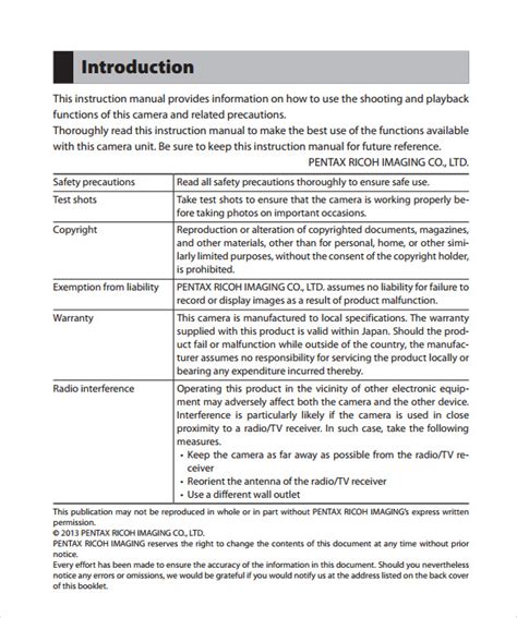 user manual example pdf