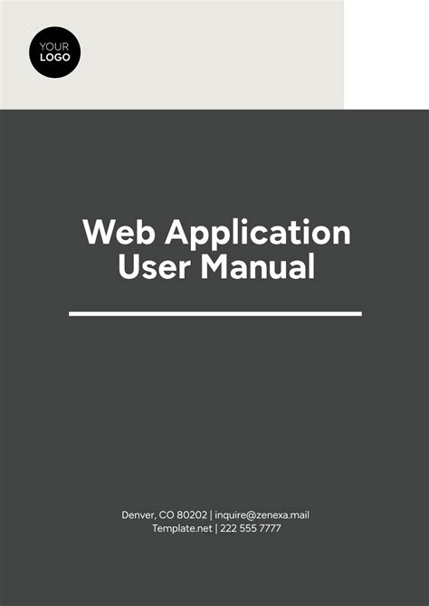 user manual sample for web application