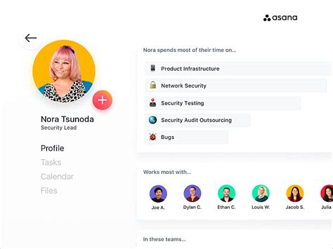 user profile page sample