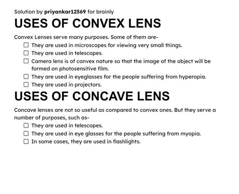 uses of convex lens class 7