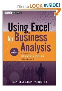 using excel for business analysis book