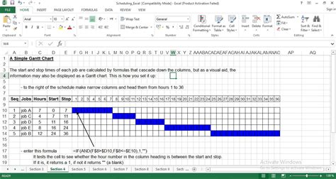 using excel for production scheduling
