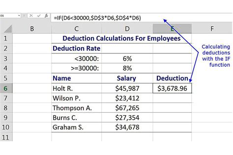 using if formula in excel