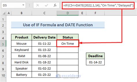 using if statement in excel for dates