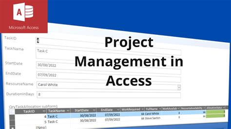 using ms access for project management