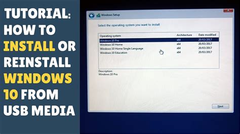 using usb to reinstall windows 10