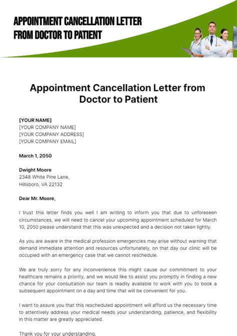 valid reason to cancel doctor appointment