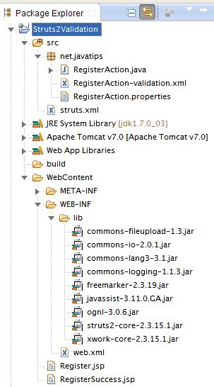 validation xml in struts2 example