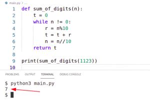 value returning function python example