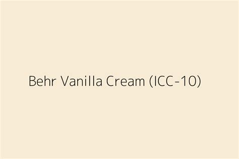 vanilla cream colour code