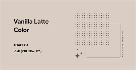 vanilla latte hex code