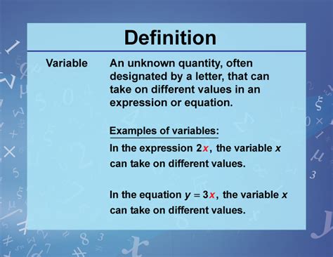 variable meaning in it