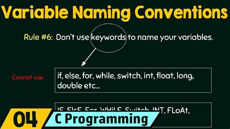 variable naming conventions