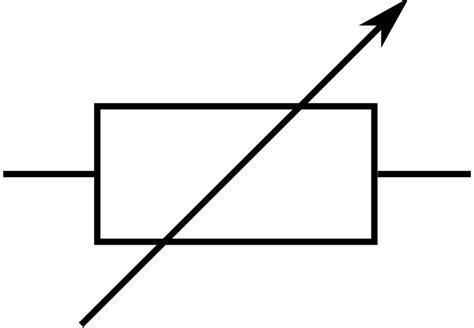 variable resistor physics symbol