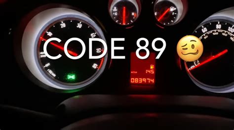 vauxhall astra error code 89