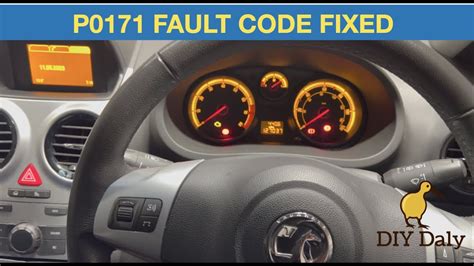 vauxhall fault code p0171 how to fix